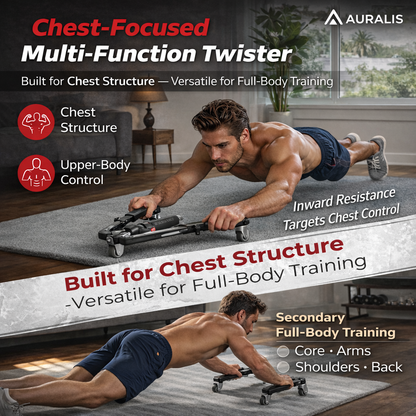 Auralis™ Hydraulic Chest Trainer | Adjustable Resistance for Chest Structure & Home Training