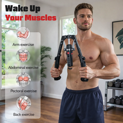 Auralis™ Hydraulic Chest Trainer | Adjustable Resistance for Chest Structure & Home Training