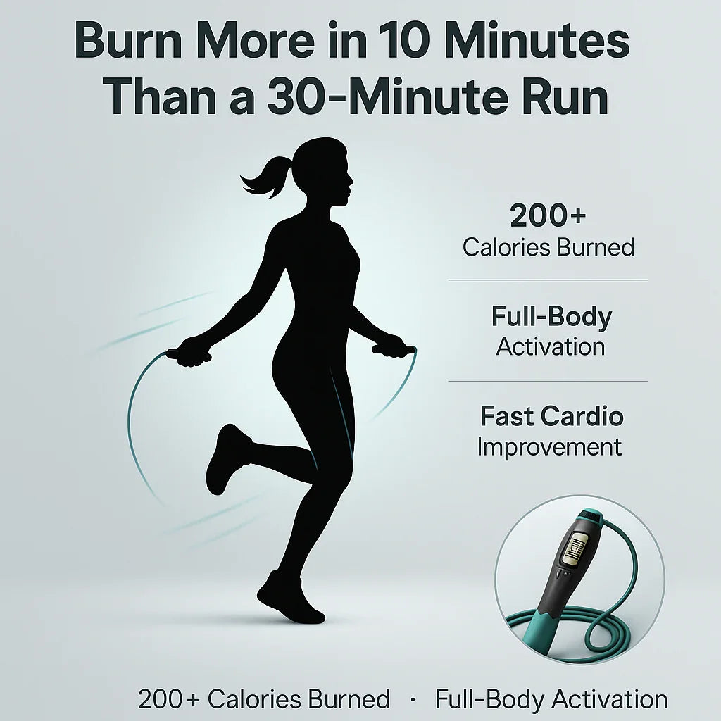 AURALIS™ Digital Counting Jump Rope – 99% Accurate, 4 Modes, 360° Rotation