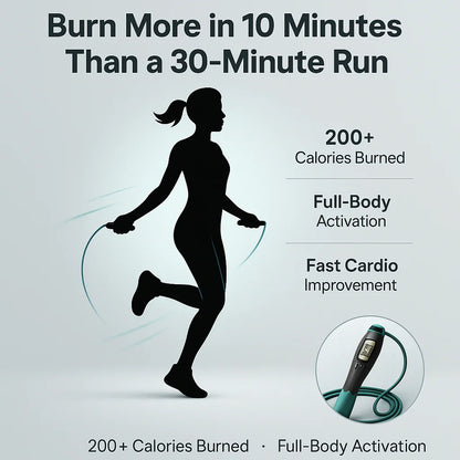 AURALIS™ Digital Counting Jump Rope – 99% Accurate, 4 Modes, 360° Rotation