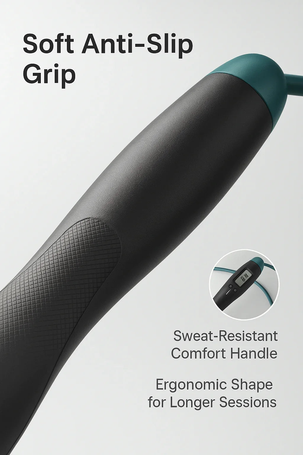 AURALIS™ Digital Counting Jump Rope – 99% Accurate, 4 Modes, 360° Rotation