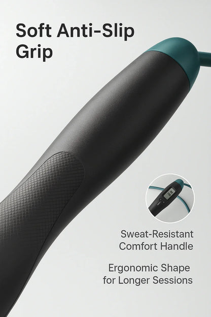 AURALIS™ Digital Counting Jump Rope – 99% Accurate, 4 Modes, 360° Rotation