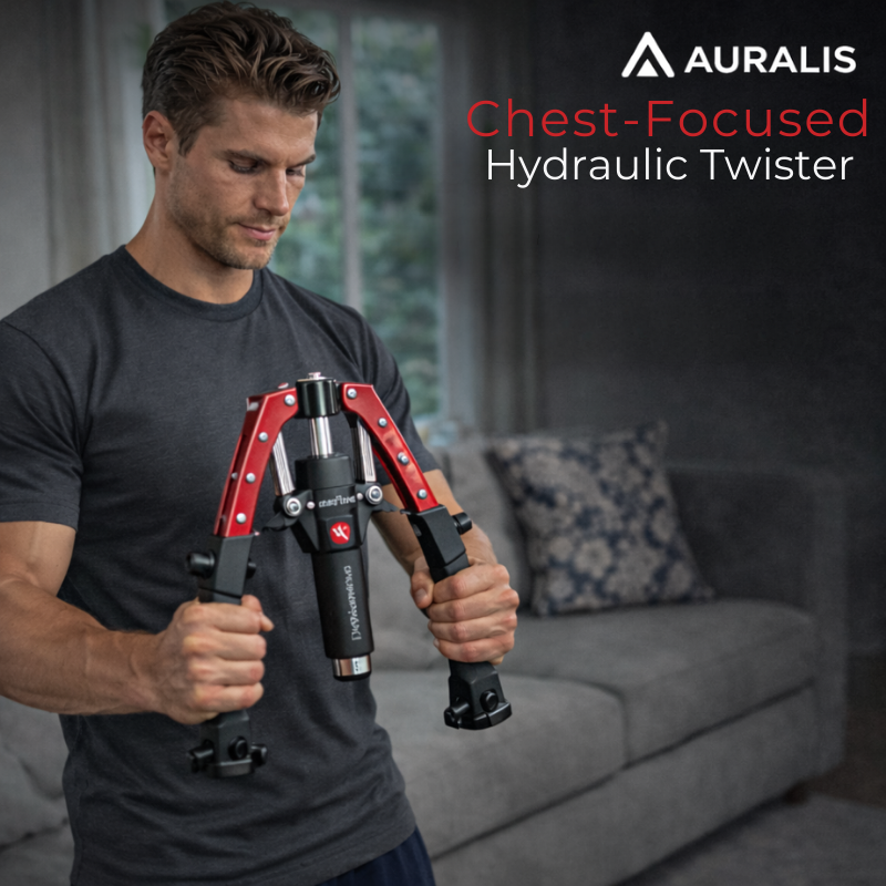 Auralis™ Hydraulic Chest Trainer | Adjustable Resistance for Chest Structure & Home Training