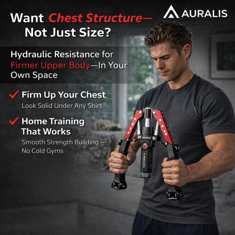 Auralis™ Hydraulic Chest Trainer | Adjustable Resistance for Chest Structure & Home Training