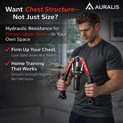 Auralis™ Hydraulic Chest Trainer | Adjustable Resistance for Chest Structure & Home Training